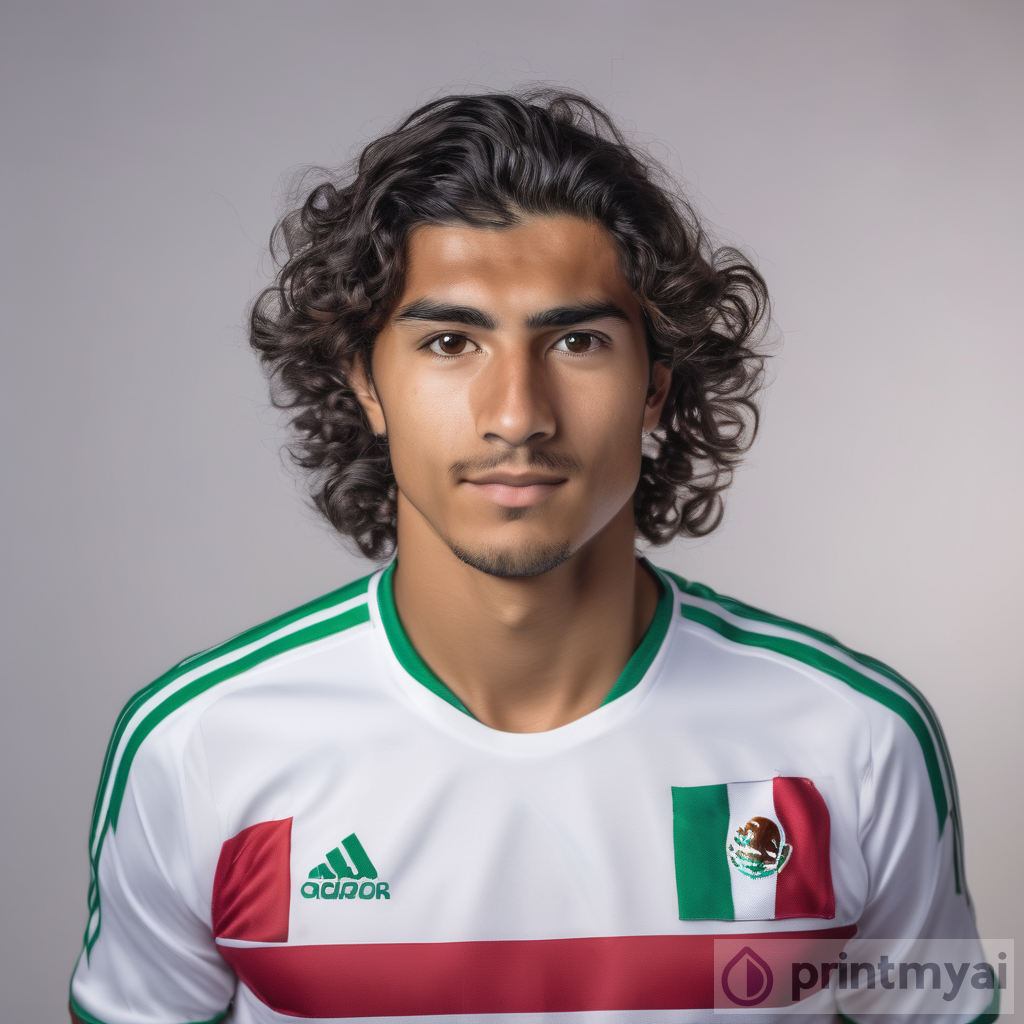 Stunning 85mm DSLR Color Photograph of Mexican Soccer Player