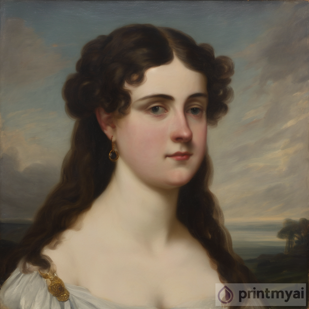 Ethereal Beauty: Portrait of Urania by British School