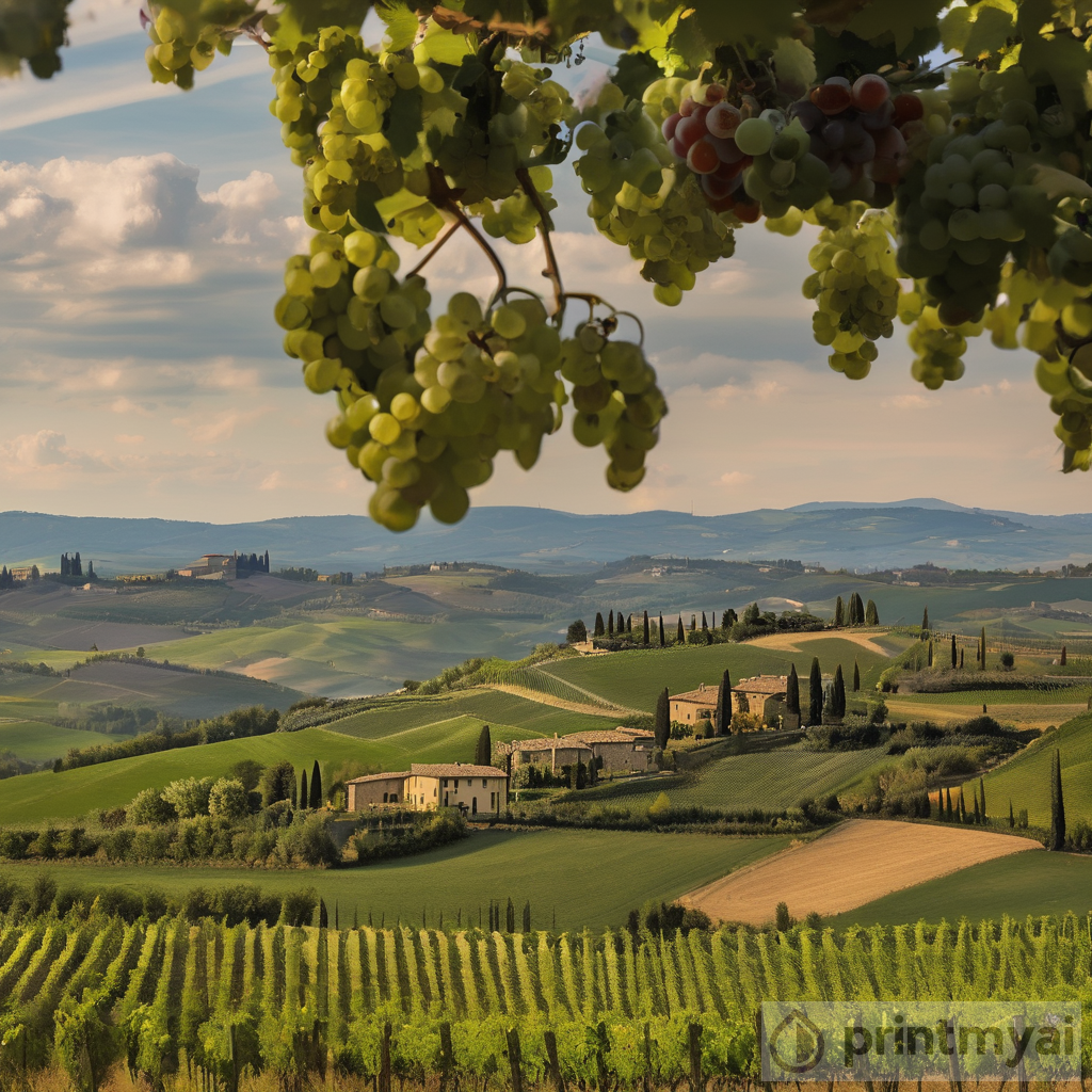 Rolling Hills of Tuscany from the Chianti Wine Region