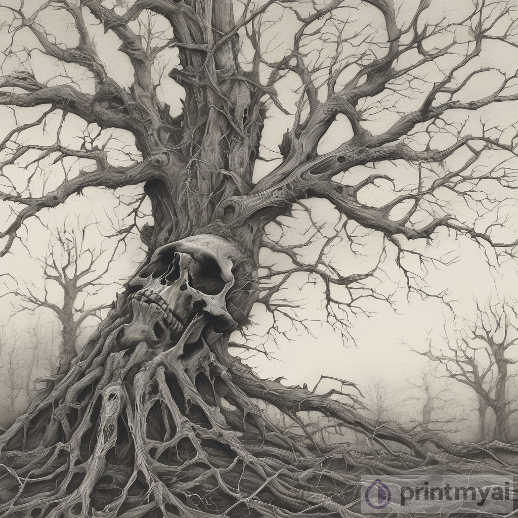 Haunting Beauty: Dead Tree Drawing