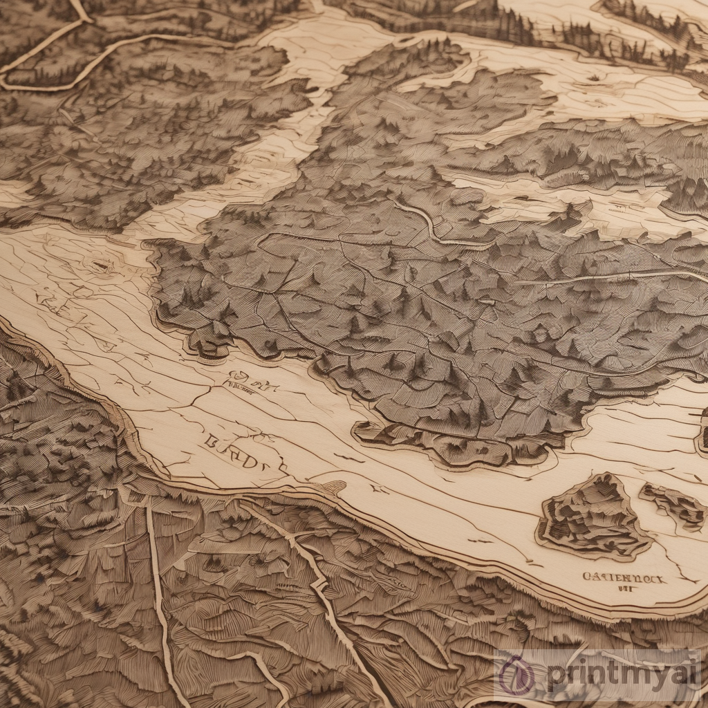 Capturing Maps in Wood: A Stunning Engraving