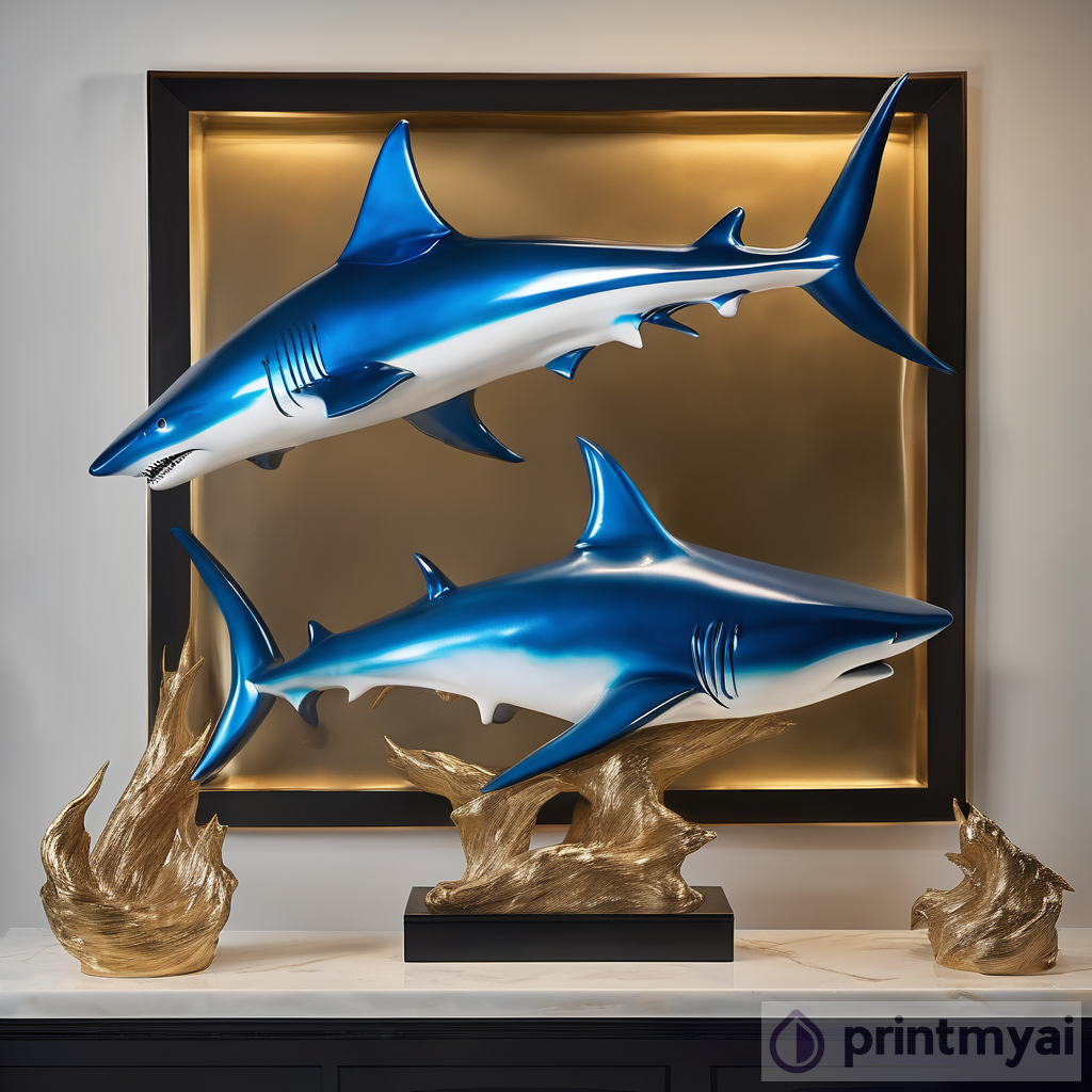 Luxury Fiberglass Mako Shark Sculpture