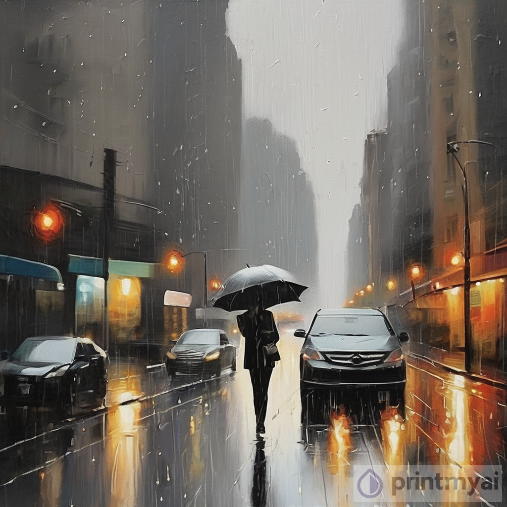 Beautiful Rain Painting Art