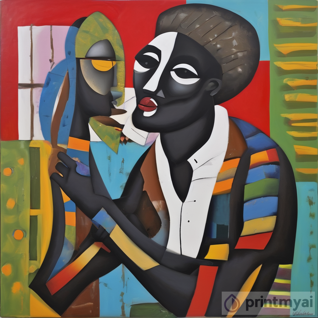 Romantic Man by William Bakaïmo - Contemporary African Painting