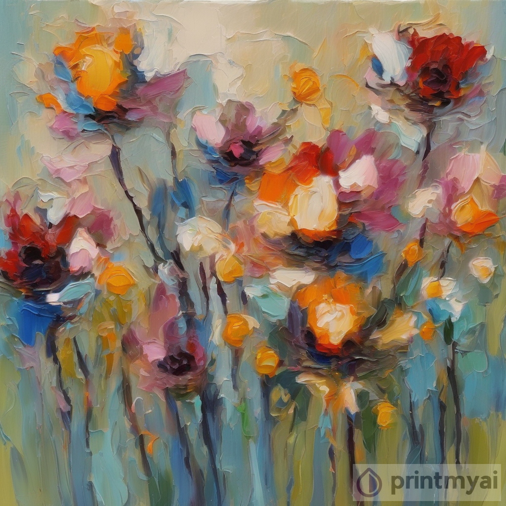 Abstract Floral Miniatures: Modern Impressionist Art
