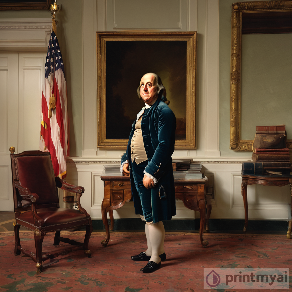 Benjamin Franklin Portrait in White House