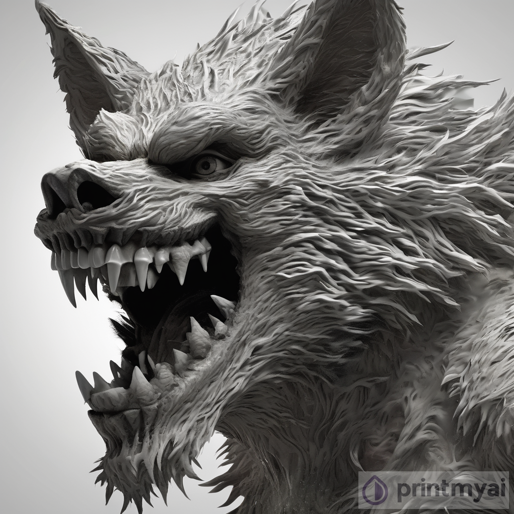 Surreal Werewolf Transformation Super Resolution Microscopy Paper