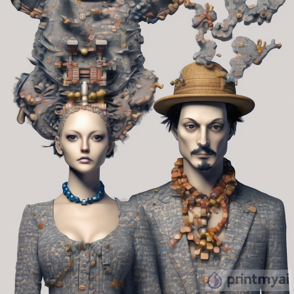 Matching Outfits: Surreal Enigmatic 16-bit Ceramic Art