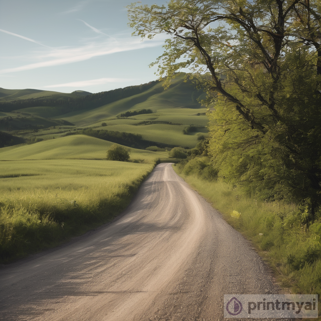Discovering Beauty: Hilly Gravel Road Exploration