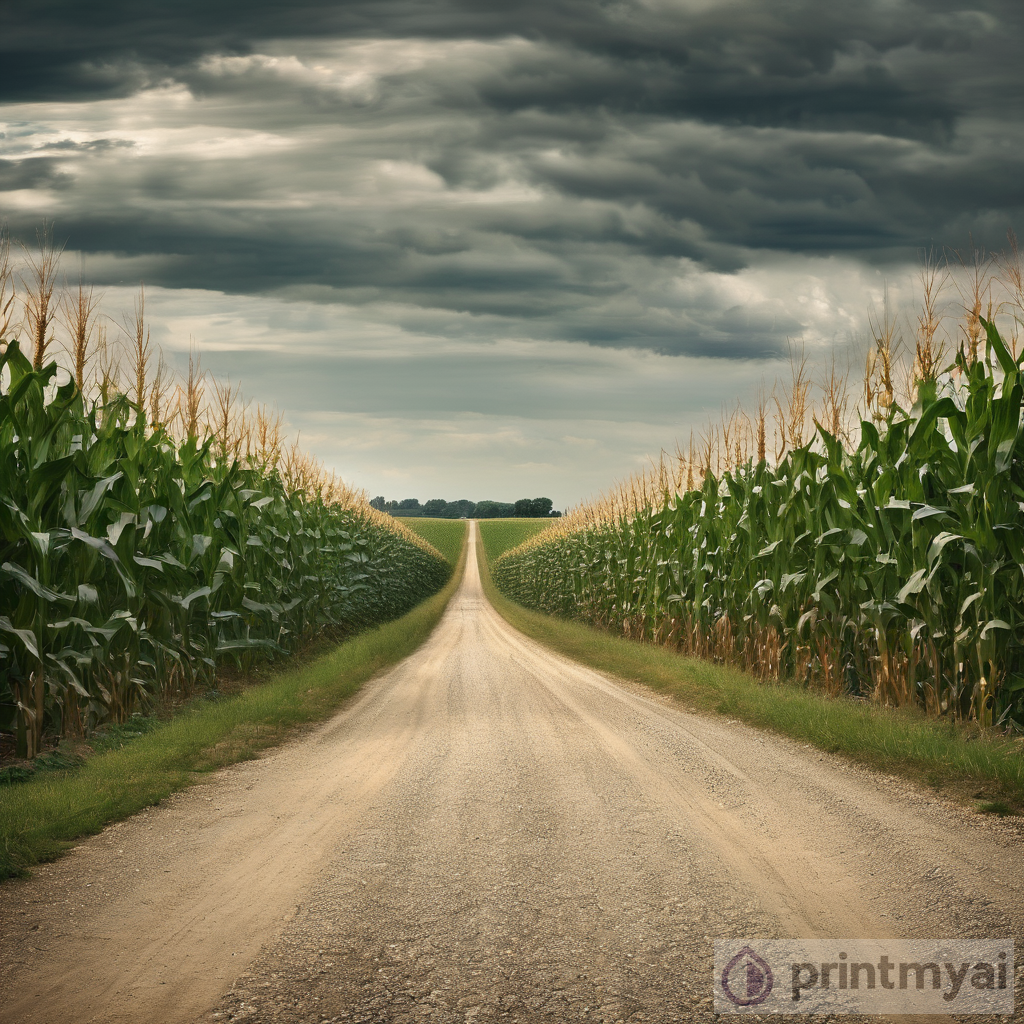 Serene Corn Field & Gravel Road Beauty
