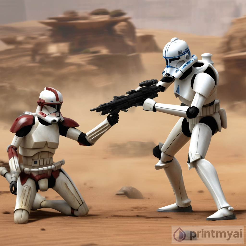 Epic Clone Trooper vs Droid Army Battle