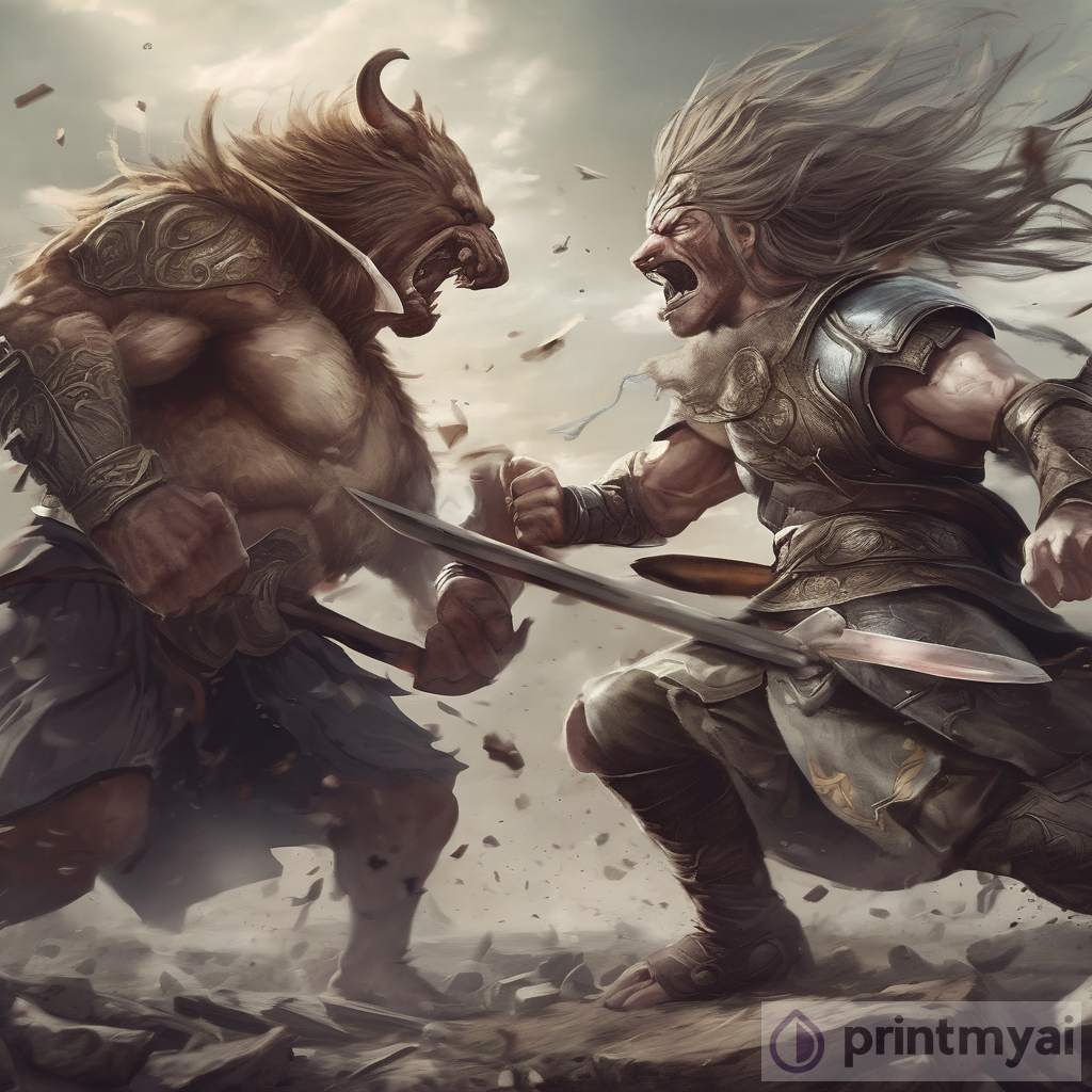 Dragon vs Ninja Epic Battle – Illustration Art