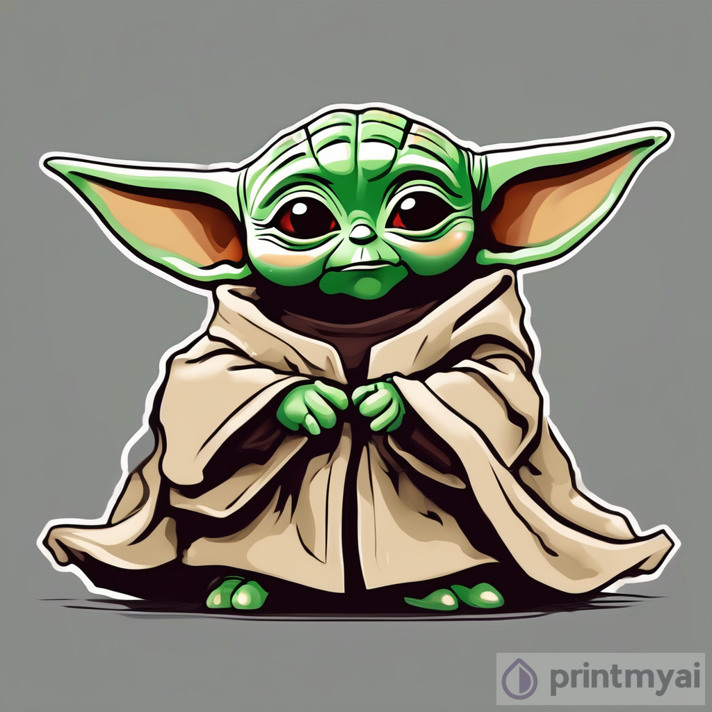 Adorable Baby Yoda Cartoon Trending Now