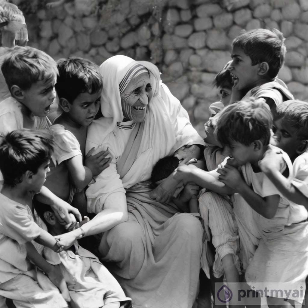 Mother Teresa Fighting with Children