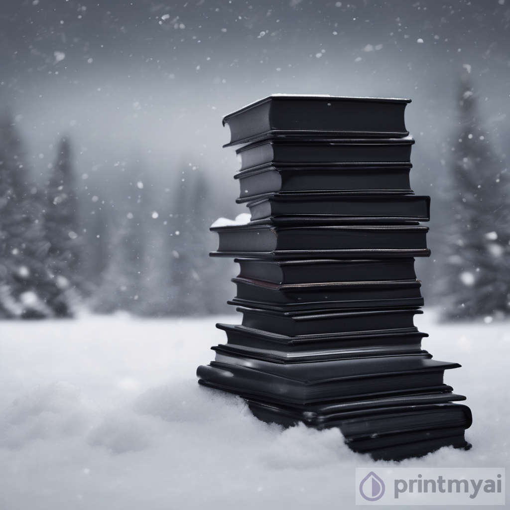 Enchanting Black Books in Snow
