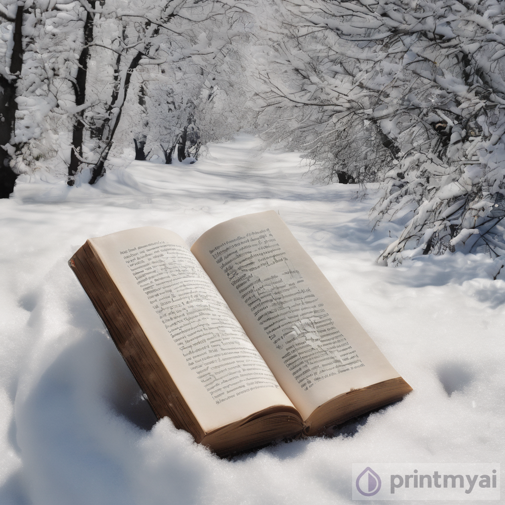 Discovering Serenity: A Book in Snow