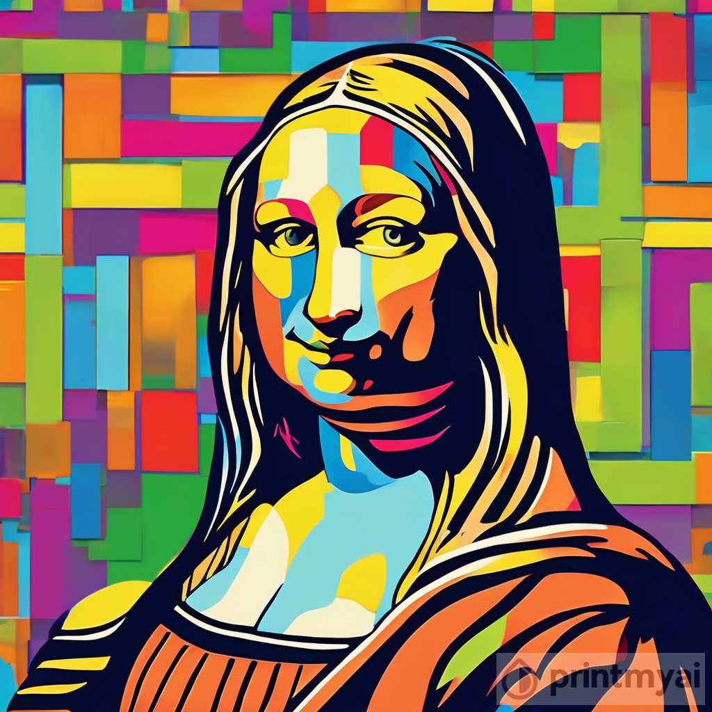 Contemporary Reinterpretation of Mona Lisa in Pop Art