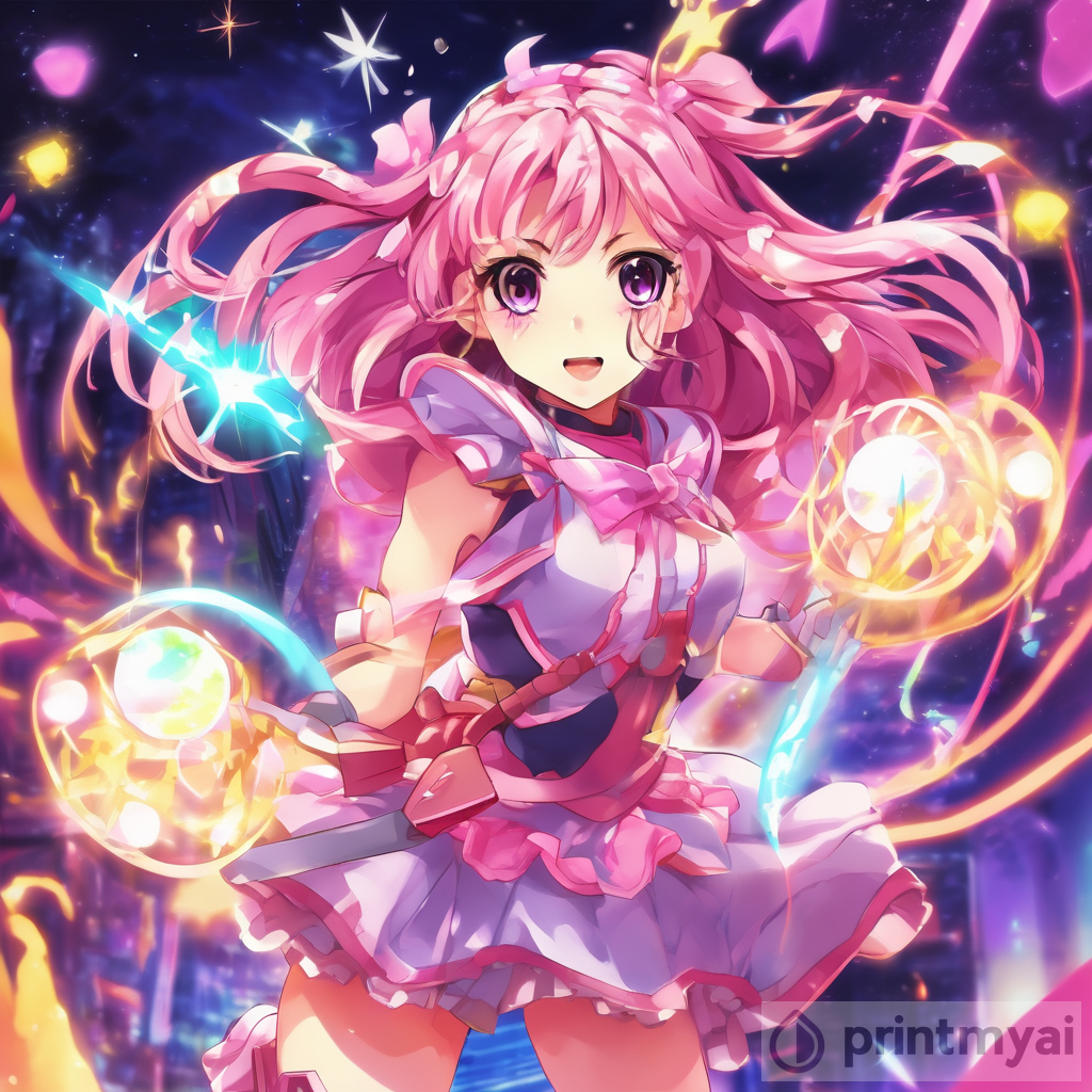 Enchanting Magical Girl Transformation Anime Art