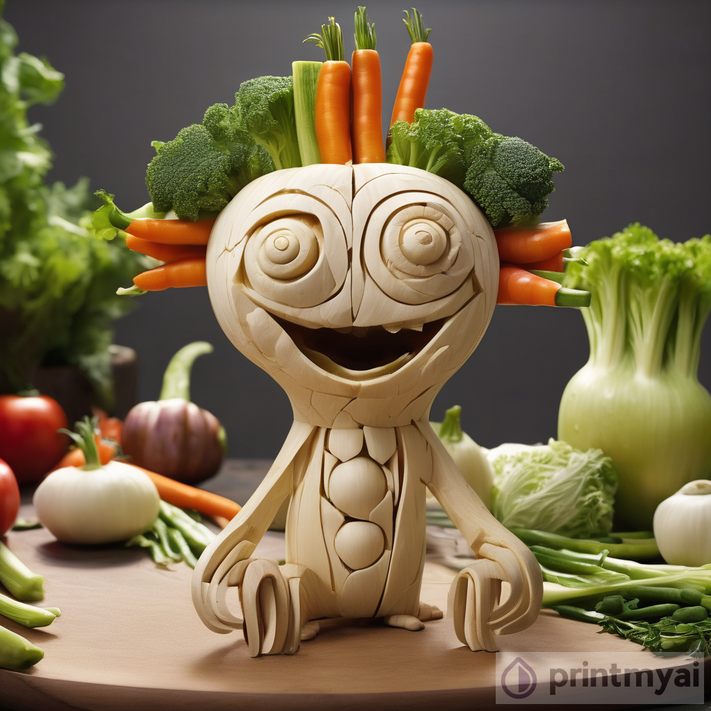 Whimsical Vegetable Creatures: AI Art & Character Design