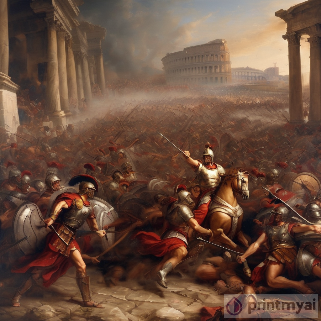 Rome Battle Painting: Incredible Artwork of Ancient Warfare