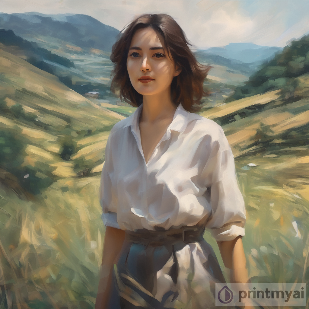 Woman In Landscape Ai Art - Innovating Creativity with Ai Technology