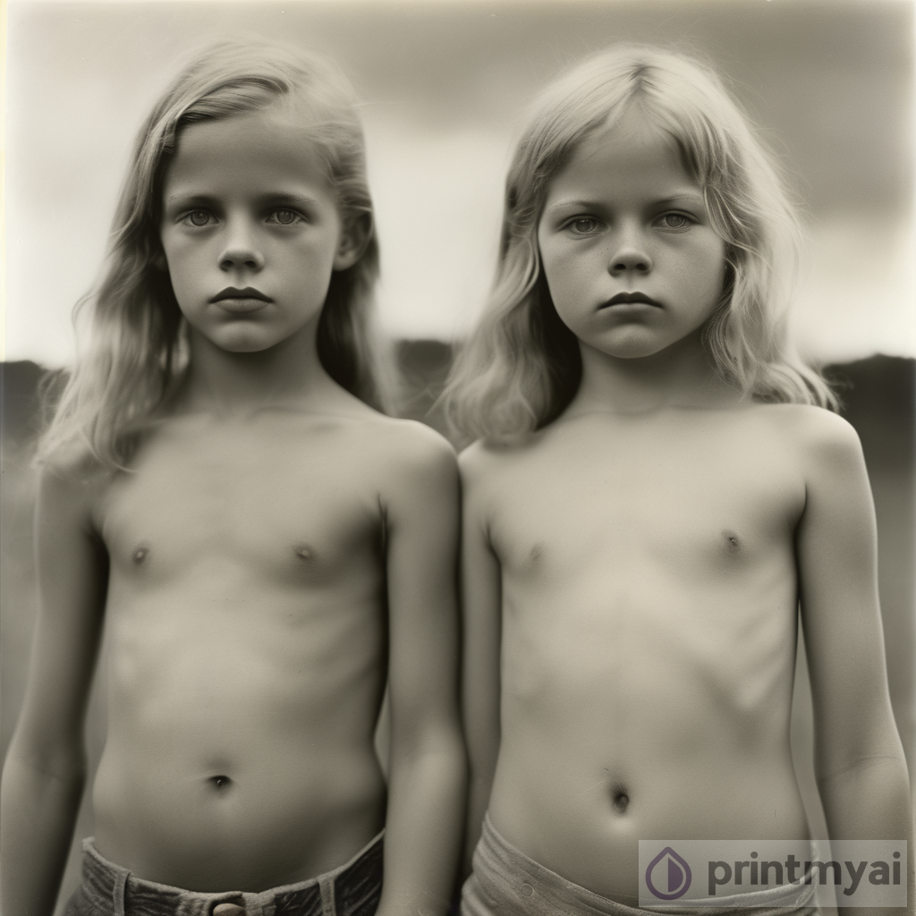 Child Model Photography: Standing White Blonde Little Girls
