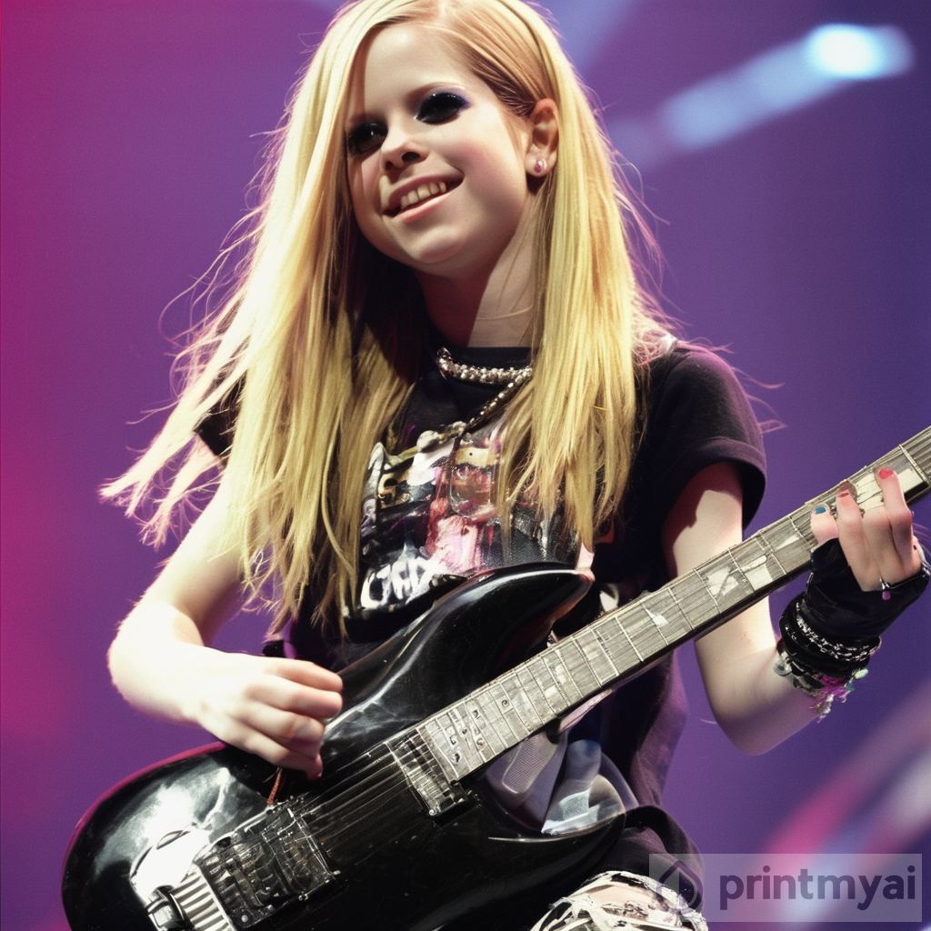 Avril Lavigne Skater Girl Guitar Smash