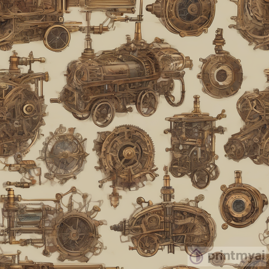 Intricate Steampunk Contraptions: AI Art Showcase
