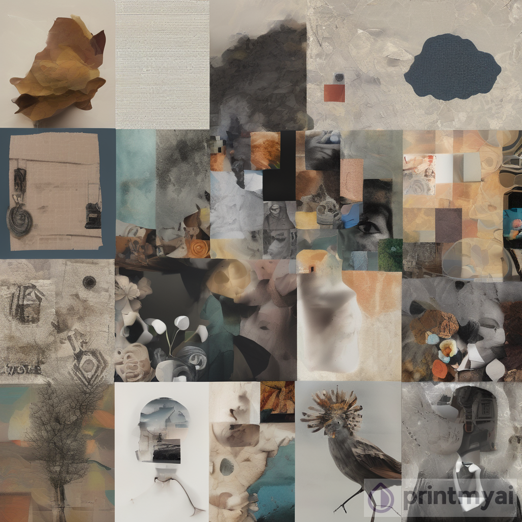 AI Conceptual Collage Art: Blending Diverse Elements