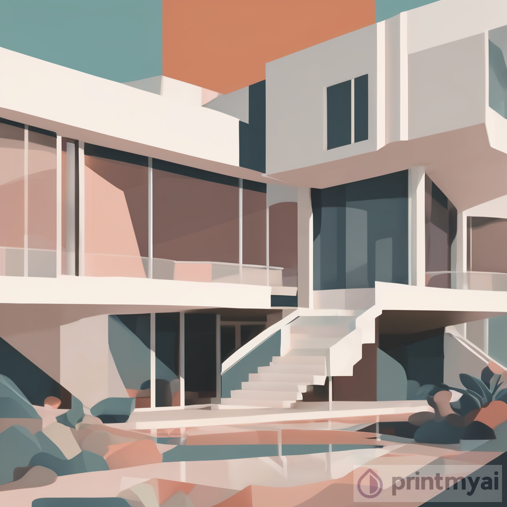 Modernist Architecture AI Artwork | PrintMyAi