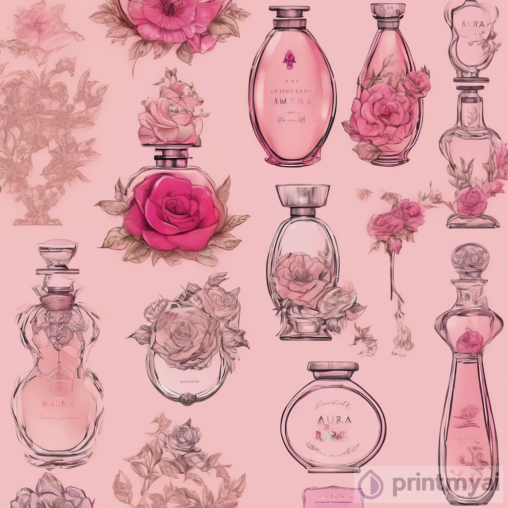 Aura Perfumery: Cherry Rose Perfume Bottle Design