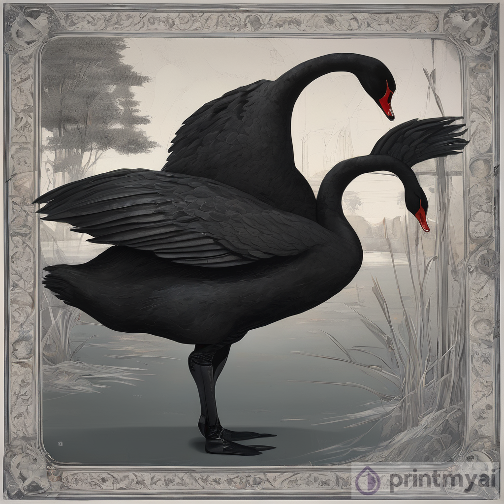 Mesmerizing Black Swan Gliding Across Waters