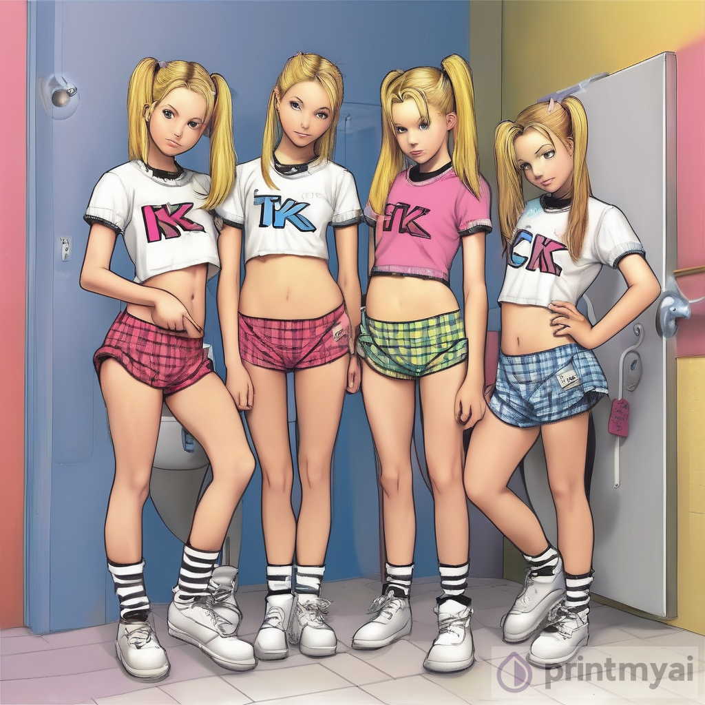 Trendy Teen Drama: Meanie Girls in Calvin Klein Panties