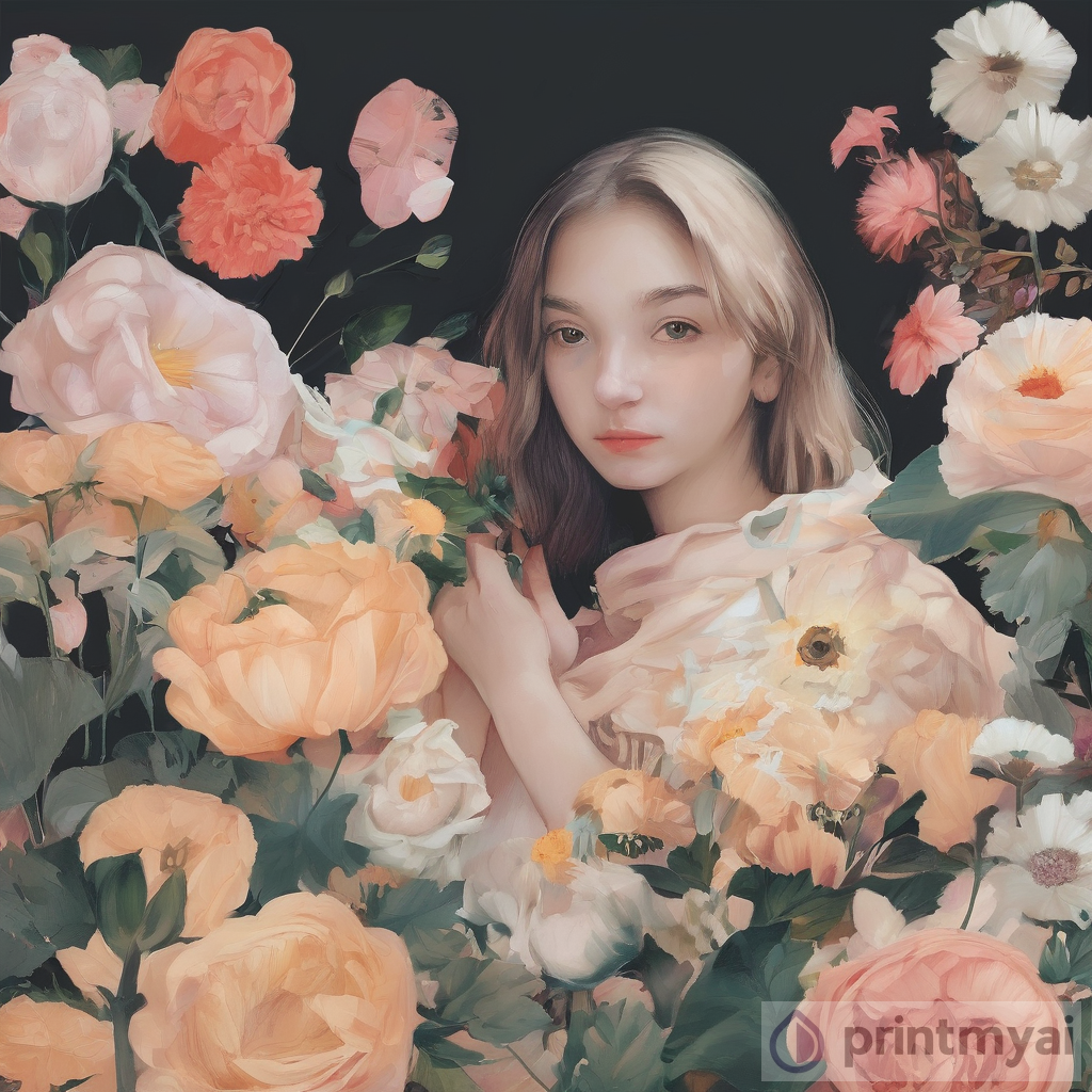 Enchanting Tale: Girl with Flowers