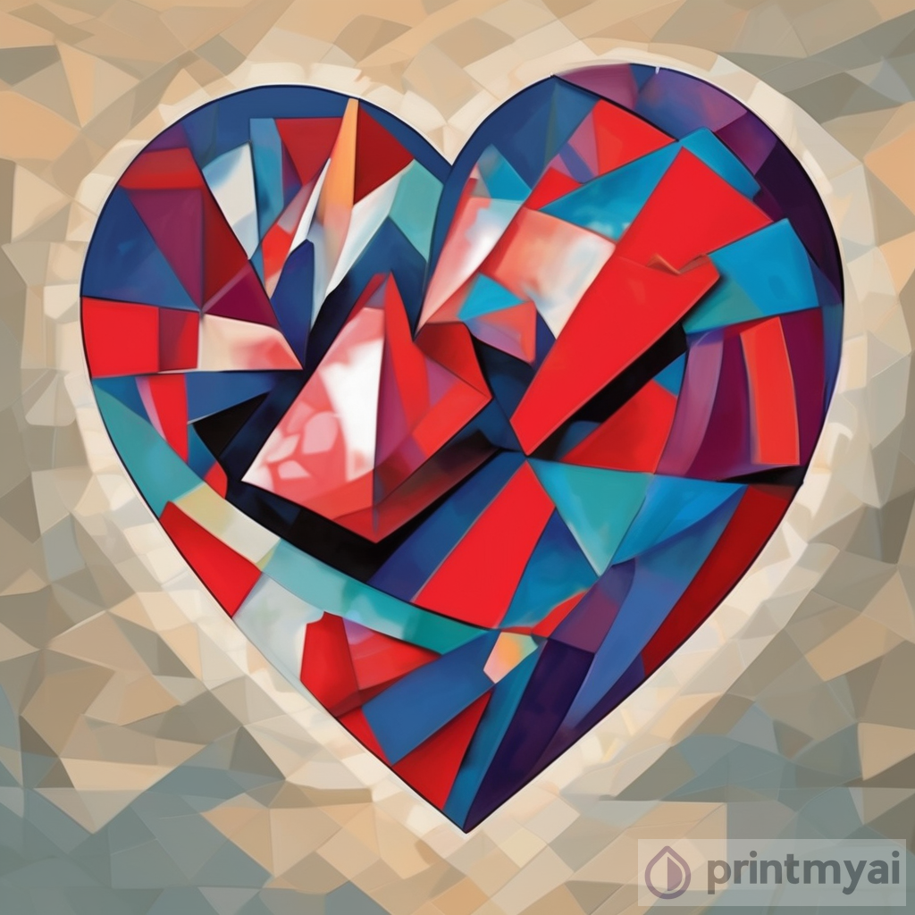 Exploring Cubism Heart Art