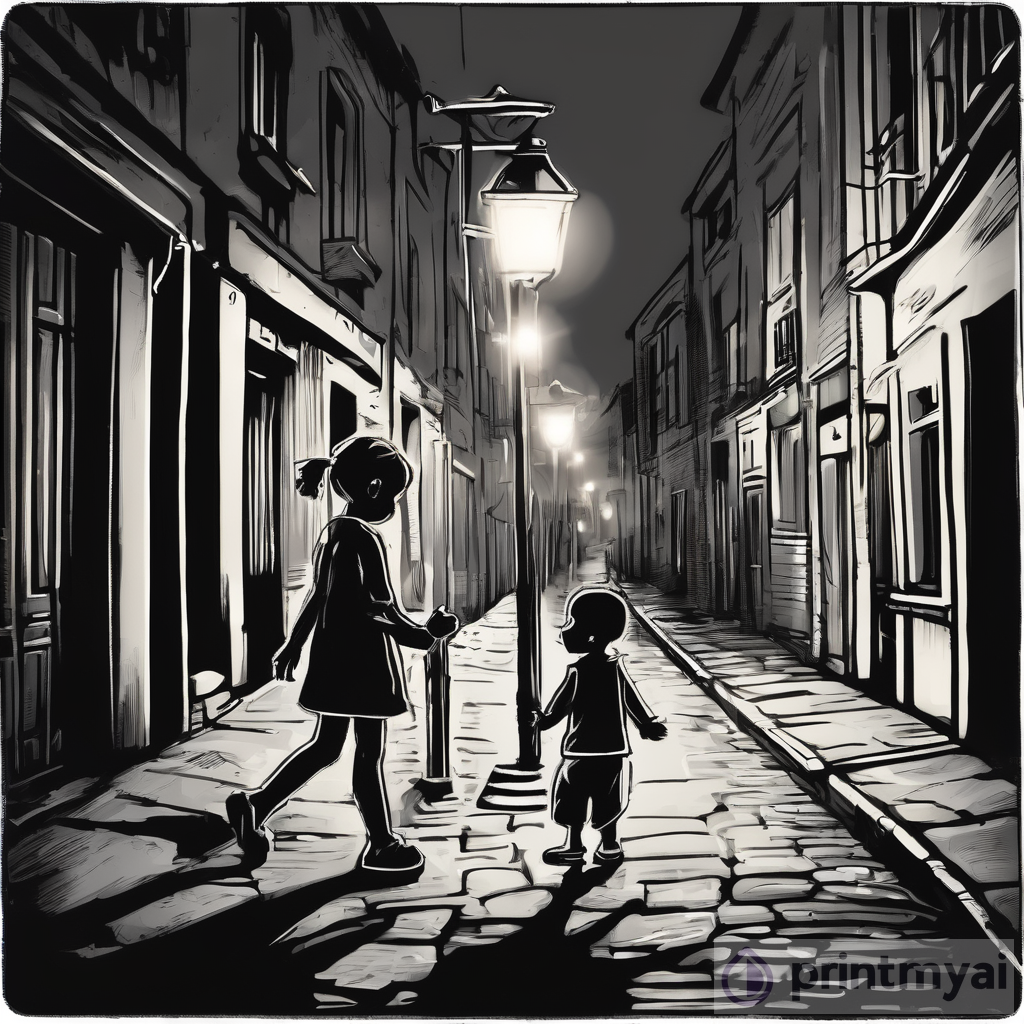 Nighttime Romance: Young Love Under Streetlight