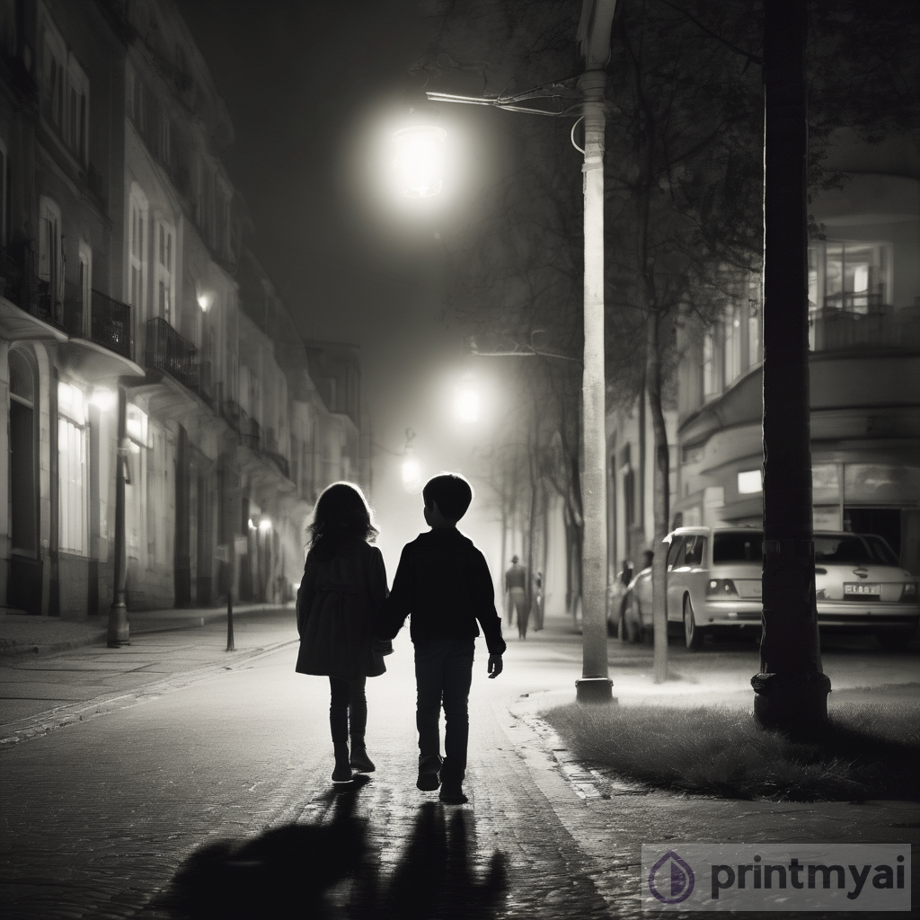 Young Love Night Walk: Street Light Romance