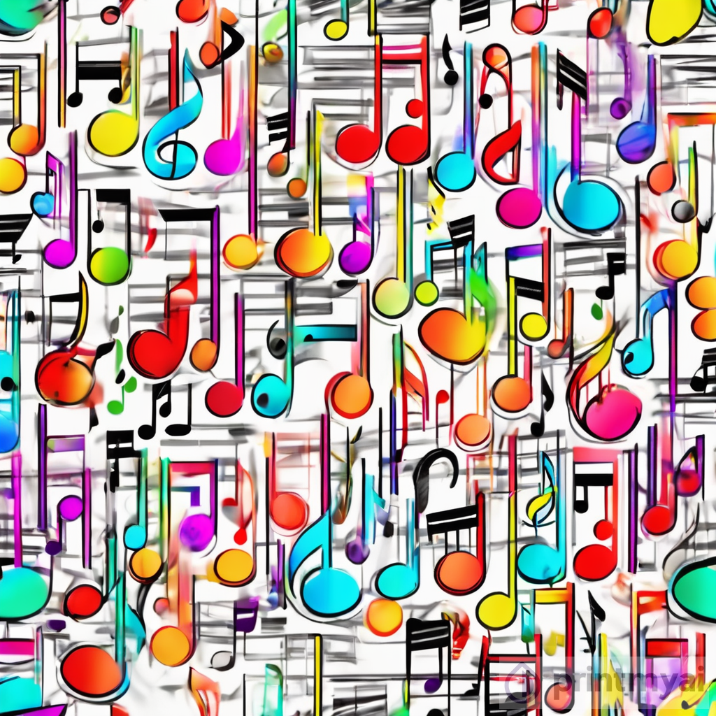 Vibrant Music Note Colors for Art