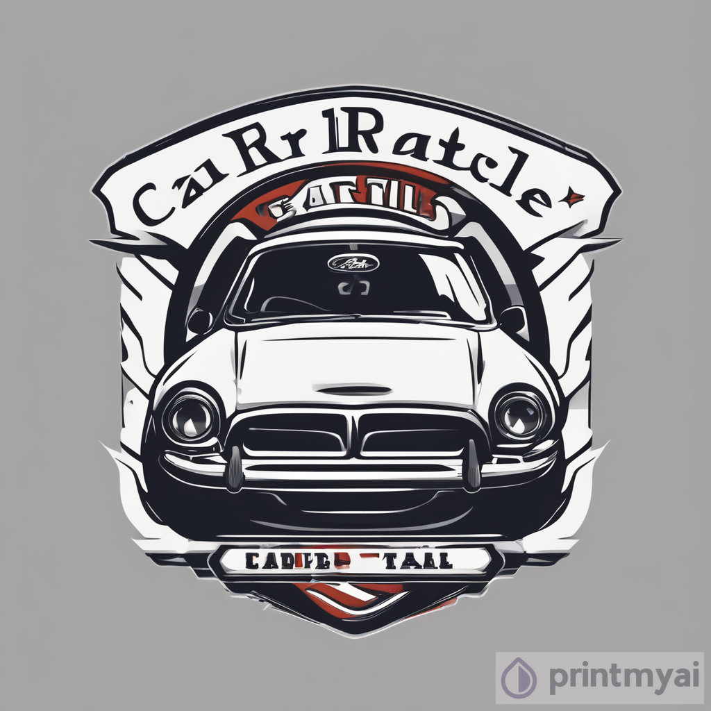 White Car Rally T-shirt Logo Design