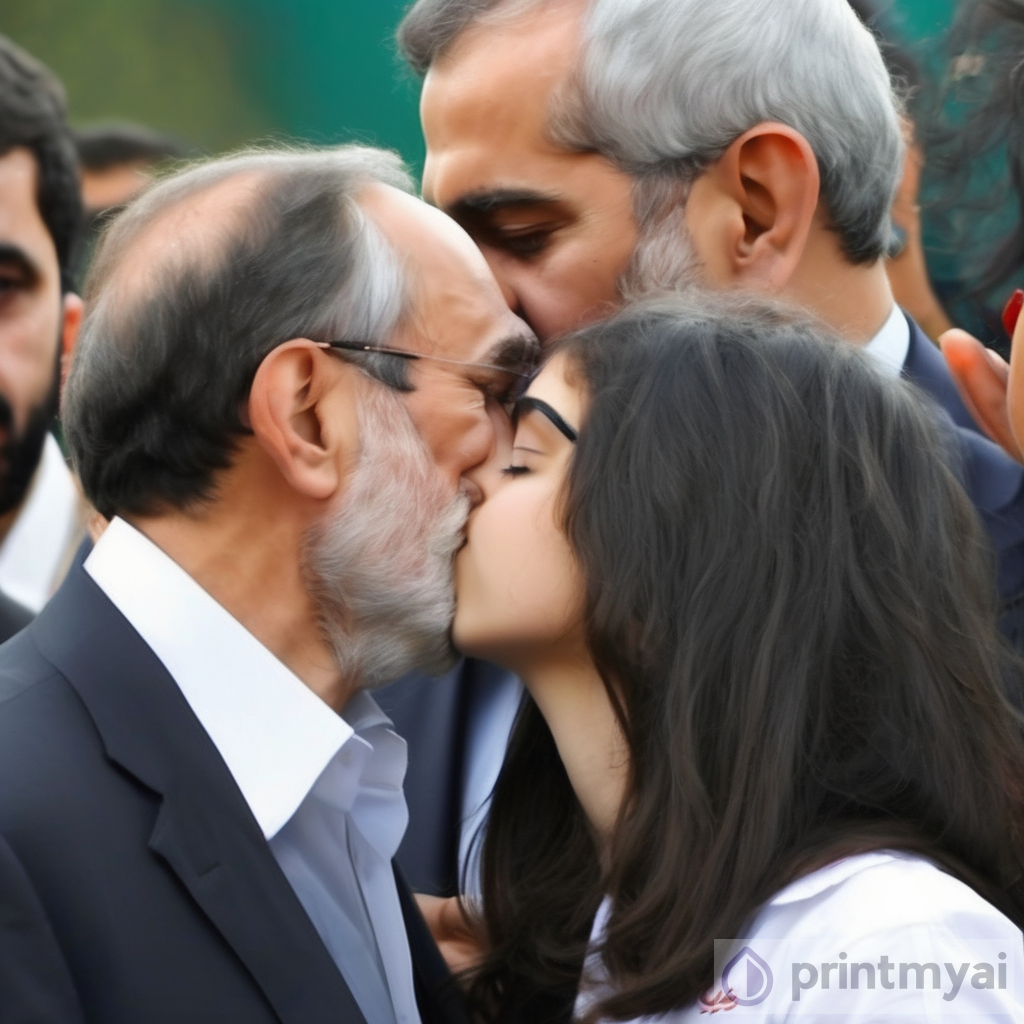Iranian President Kisses Girl