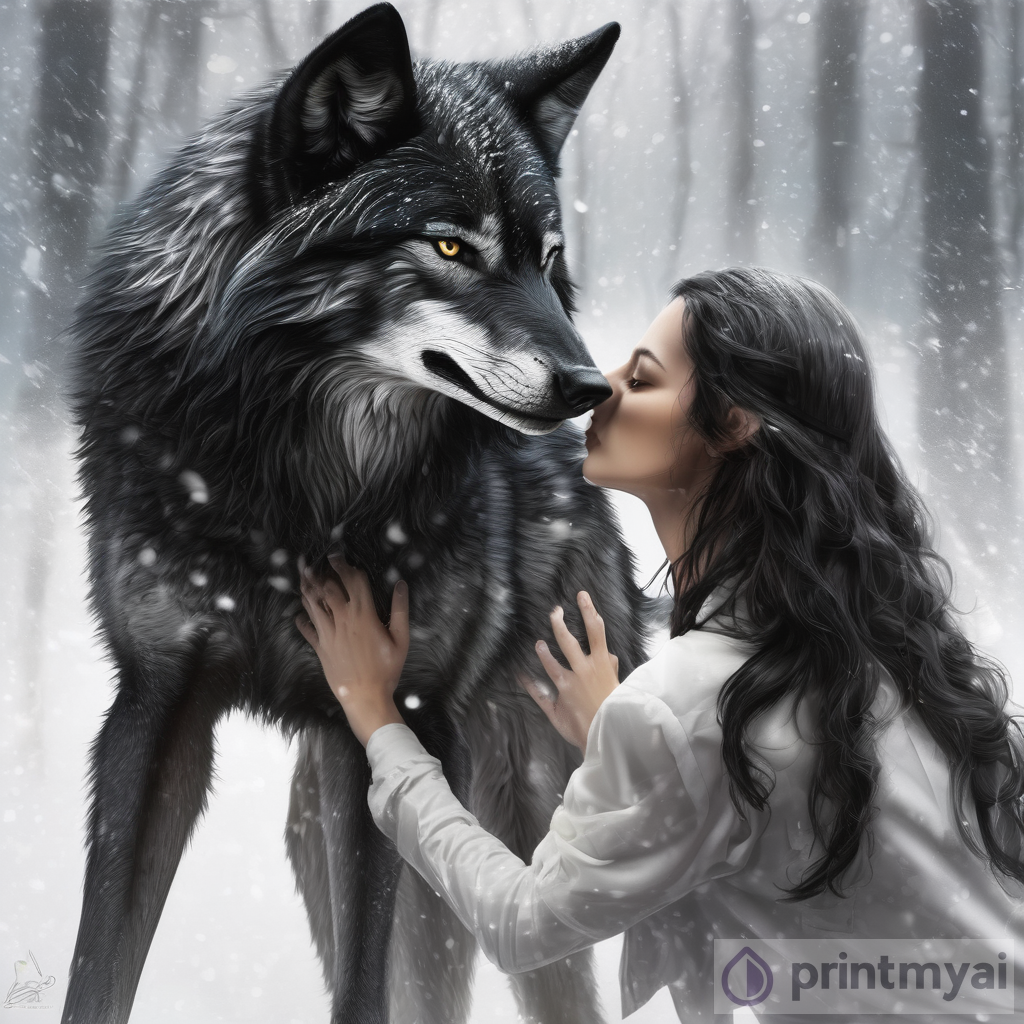 Black Wolf White Wolf Kiss Connection