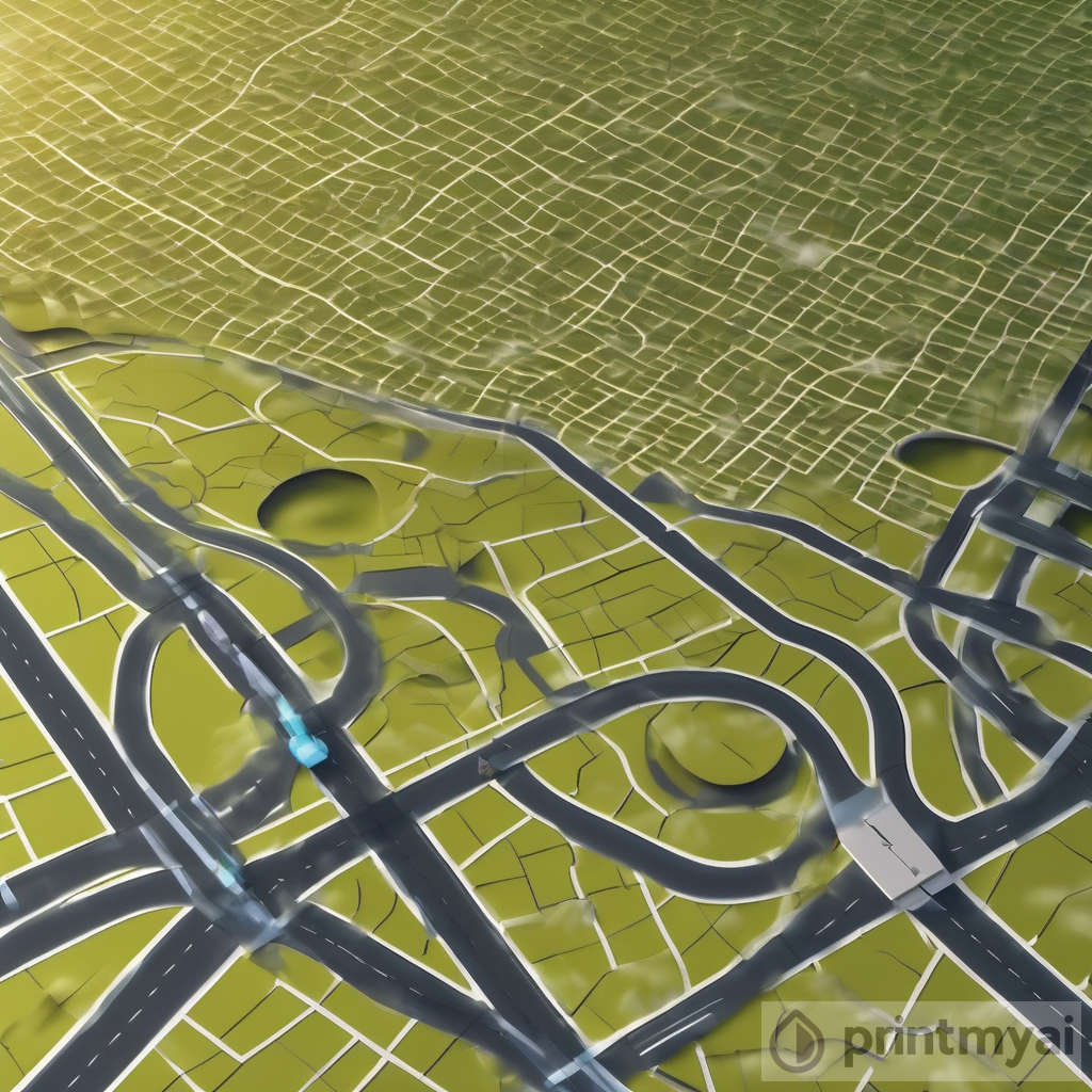 Mesmerizing Realistic Road Grid on Sunny Day