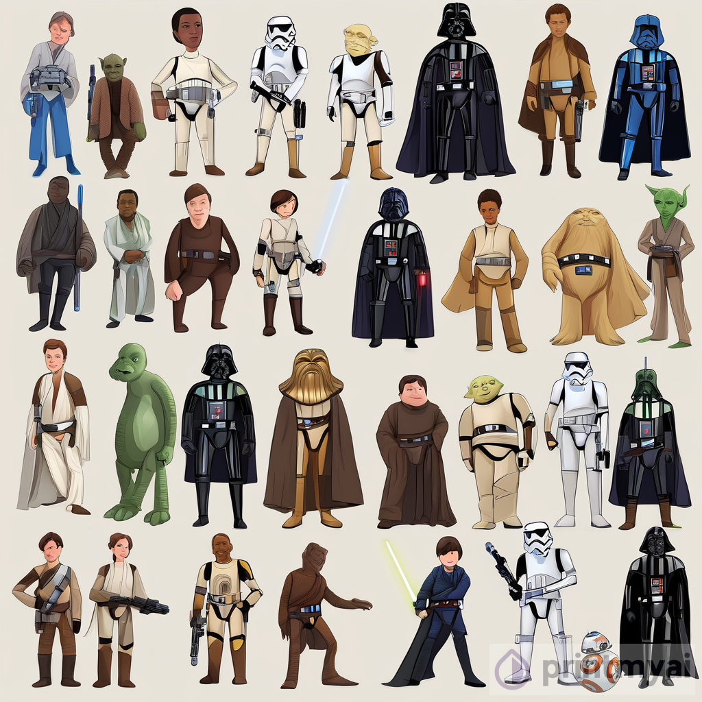 Iconic Star Wars Characters: Luke Skywalker, Princess Leia, Darth Vader