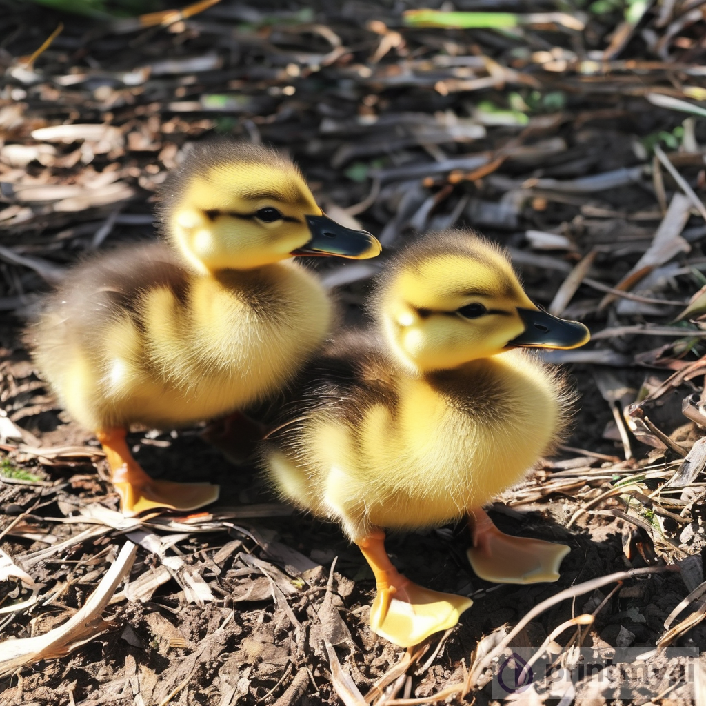Joyful Moments: Baby Ducks Waddling