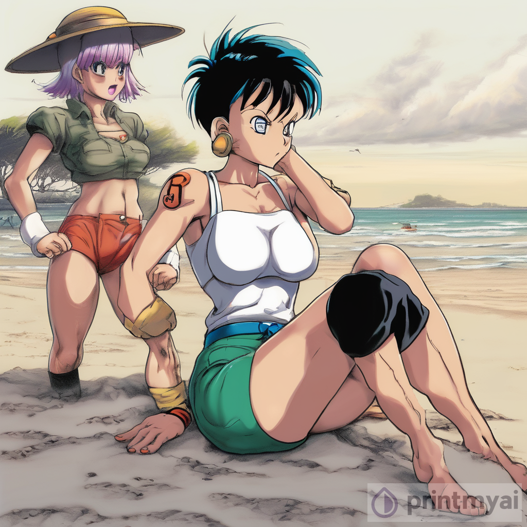 Unforgettable Beach Adventure with Bulma and Videl