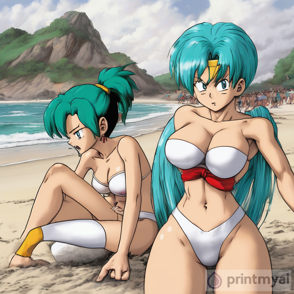Bulma and Videl Embrace Self-Acceptance at Nude Beach