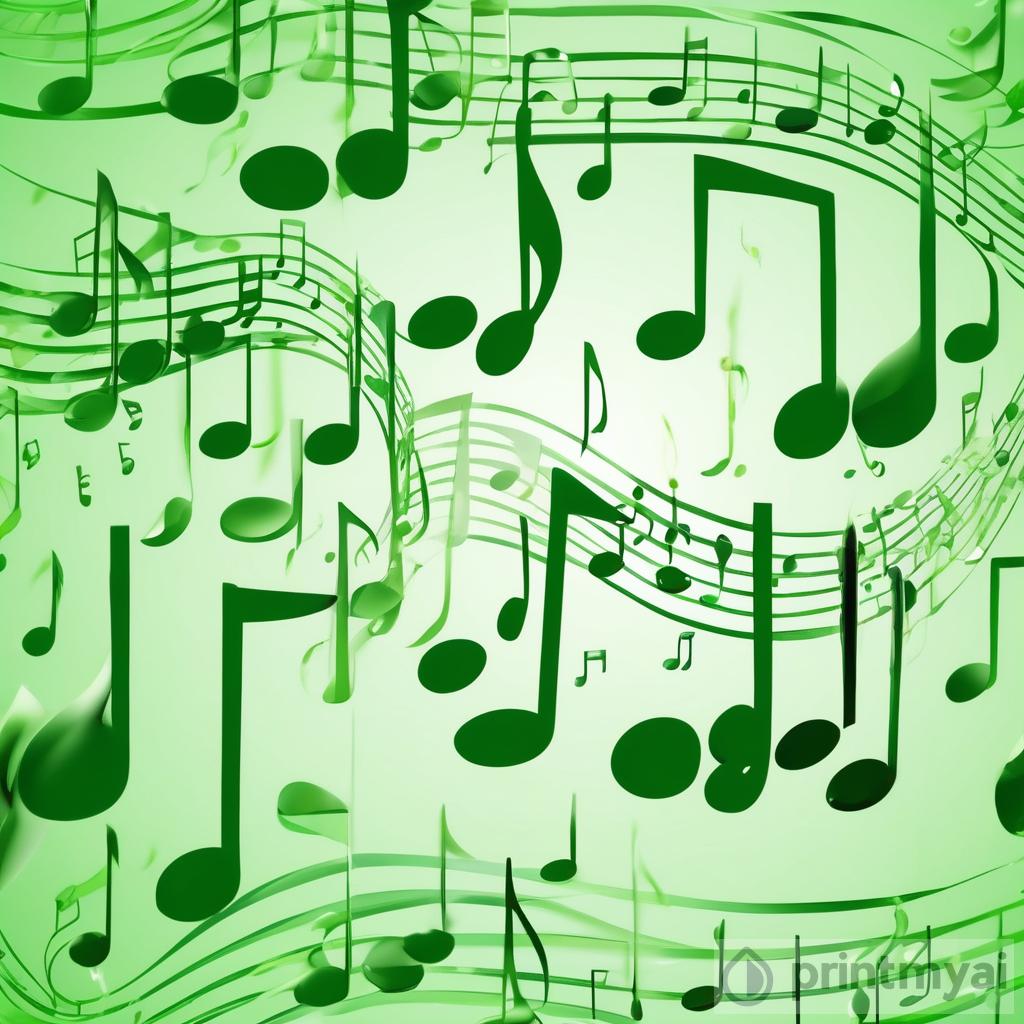 Green Dazzling Music Note Magic